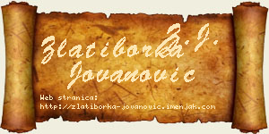 Zlatiborka Jovanović vizit kartica